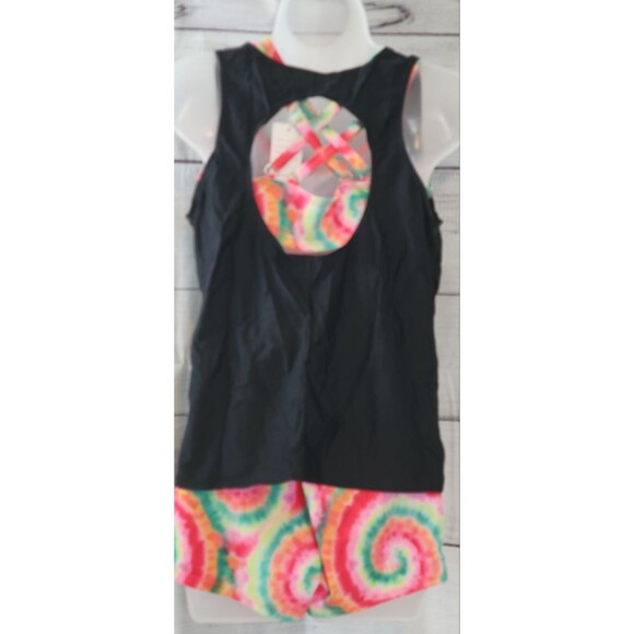 JASAMBAC 3 Piece Rainbow Tie-Dye Tankini Set Sz M - Picture 7 of 9